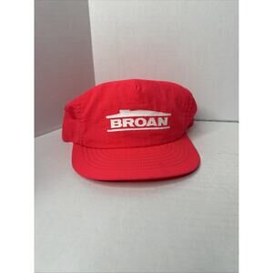 Vintage Trucker Cap SnapBack Hat Vibrant Pink “Broan” Nylon Windbreaker Material